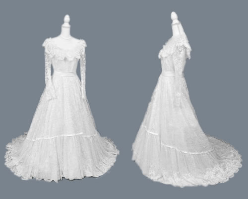 Vintage Hochzeitskleid mit Schleier