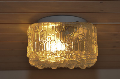 Glas-Deckenlampe 18x18cm