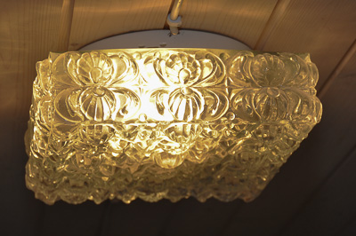 Glas-Deckenlampe 24x24cm