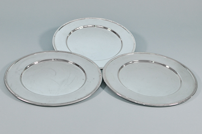 Platzteller Set versilbert (6 St&uuml;ck)