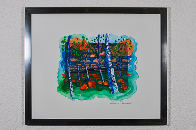 Landschaft mit Mohn