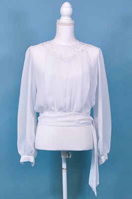 Elegante langarmige Abendbluse